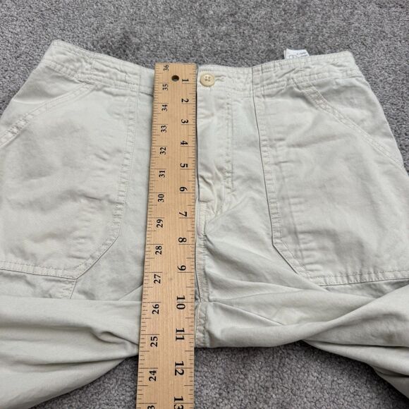 Abercrombie & Fitch Cargo Wide Leg Pants Womens 26/2S Short Khaki Cotton Utility - Picture 13 of 16
